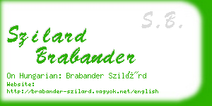 szilard brabander business card